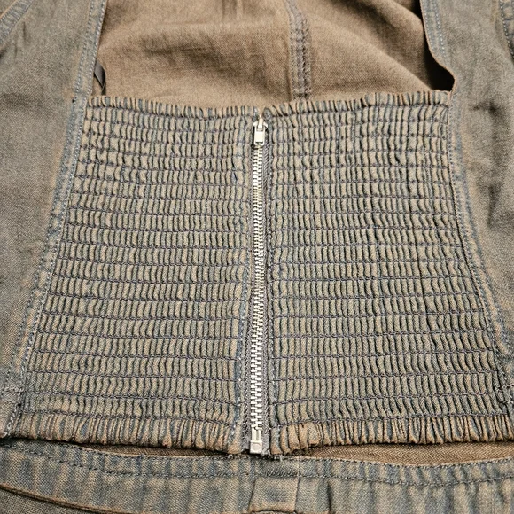 NWOT Free People 2 Piece Ryder Denim Set Skirt & Crop Top Size-XL - Picture 8 of 8